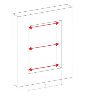 Schéma prise de côtes en largeur Schéma prise de côtes en largeur