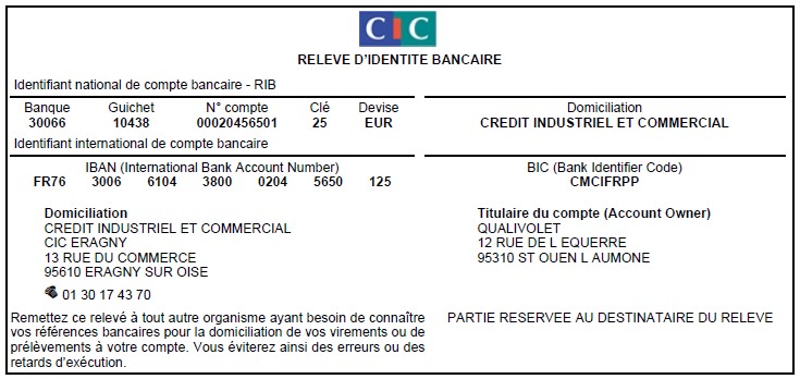 Photo de relevé d'identité bancaire - virement bancaire, mode de paiement très simple Paiement par virement bancaire accepté - photo de relevé d'identité bancaire