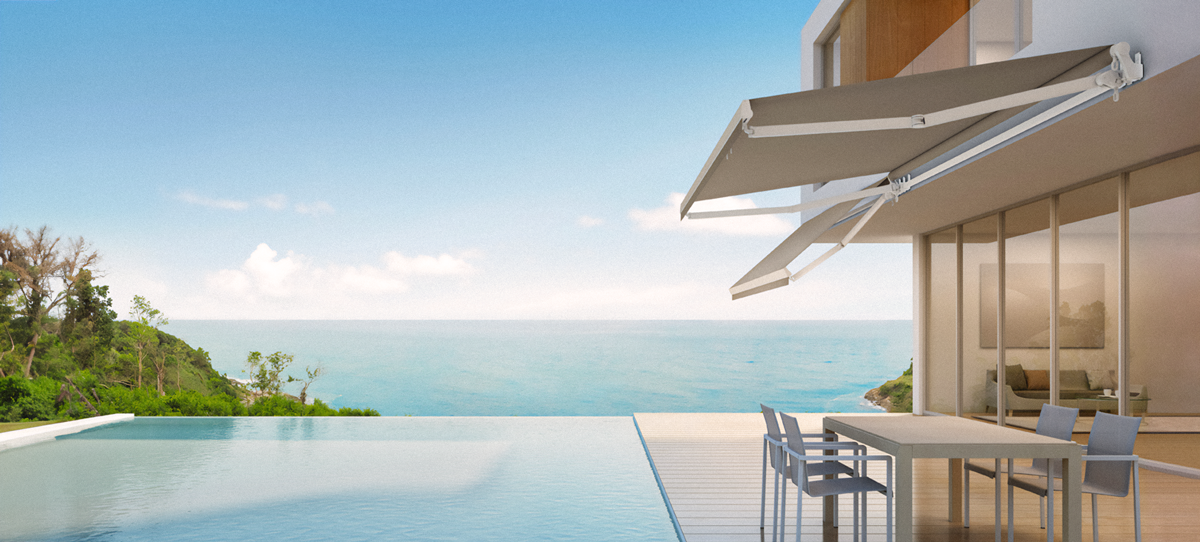 stores monoblocs sur-mesure Maison avec des stores monoblocs sur-mesure