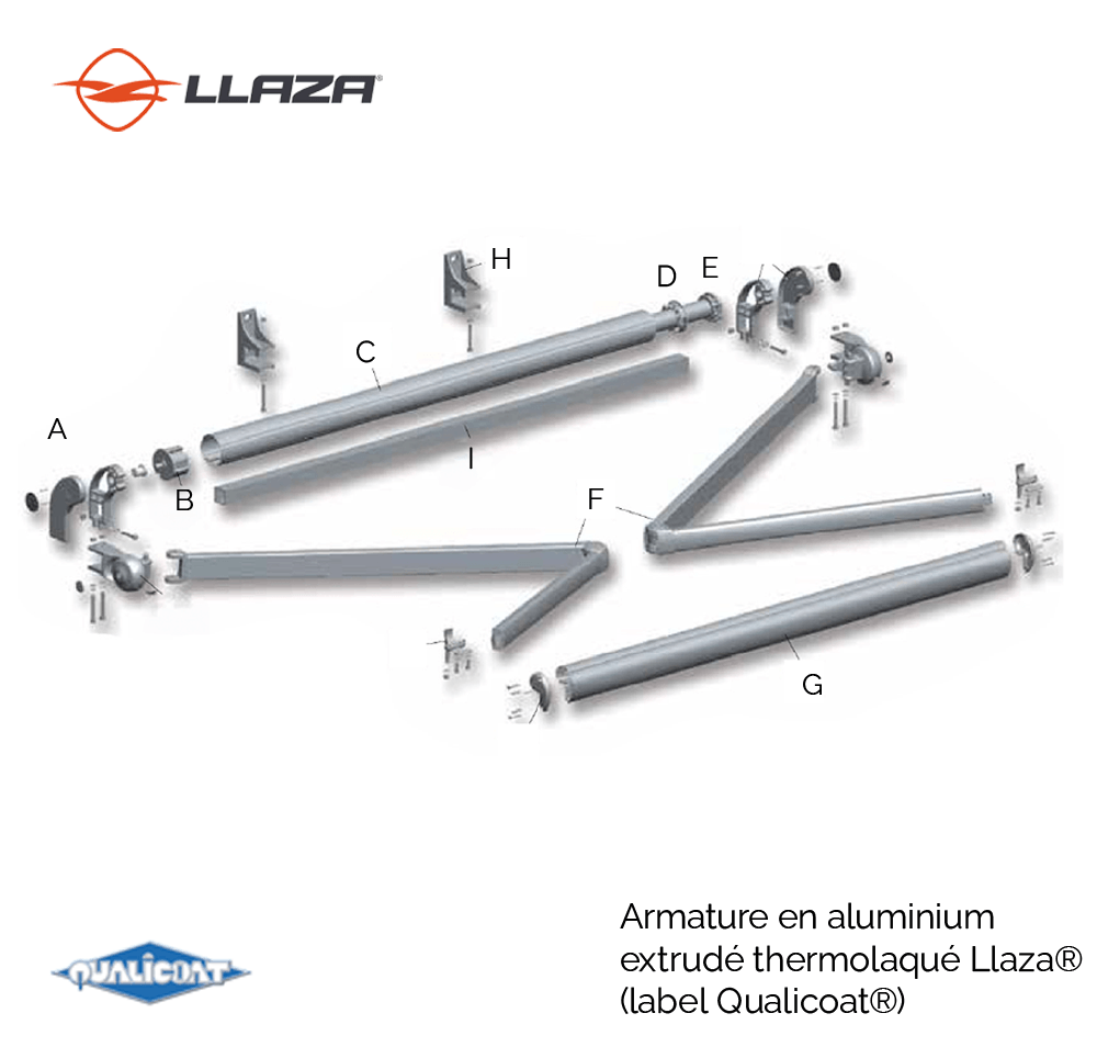 Altea Store banne - vue eclate Vue eclatee - store banne altea