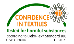 Logo Confidence in textiles Oeko-Tex - Tissus Respectueux de l'Environnement Confidence in textiles Oeko-Tex - Tissus Certifiés Écologiques